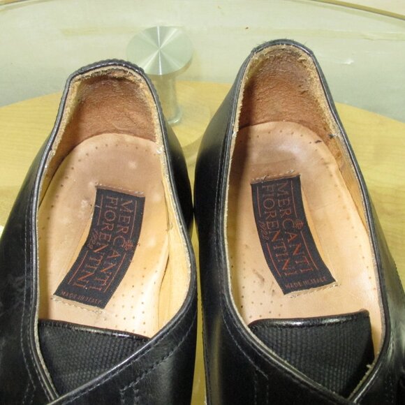 MERCANTI FLORENTI Men\'s Monk Strap Oxfords Black Leather Made In Italy Size 12 M